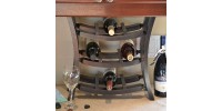 Wooden wine bottle holder 17 '' x 16 '' high x 7 '' deep